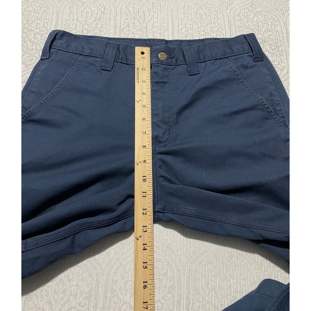 Carhartt Mens Double Knee Work Pants Navy Blue Relaxed Fit Carpenter 32x29 - Picture 5 of 9